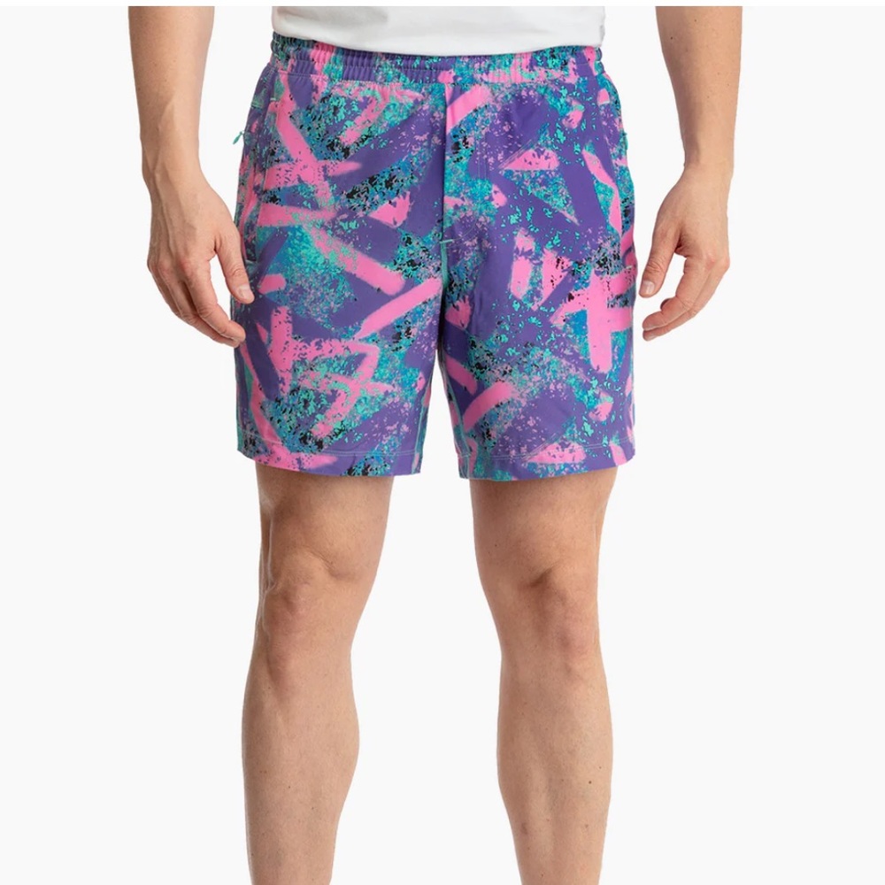 Birddogs Baysiders Gym Shorts - Neon Smear ⭐️